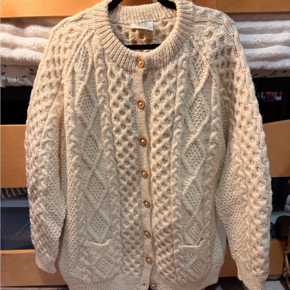 Blarney Woollen Mills Sweaters - Blarney Woolen Mills Cable Knit Cream Sweater